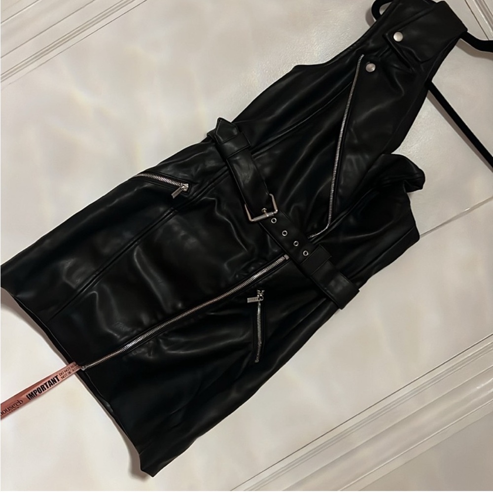 House of CB Vegan Leather Mini Dress - Picture 4 of 7